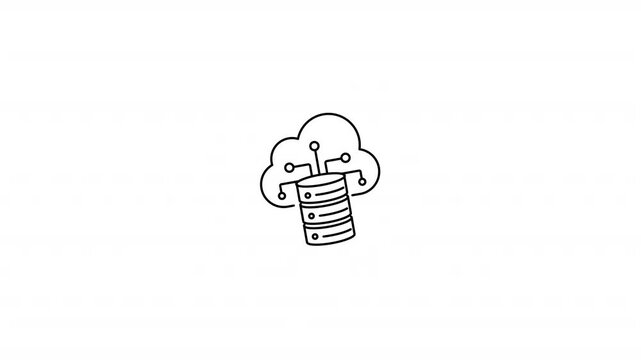 Cloud data vector icon