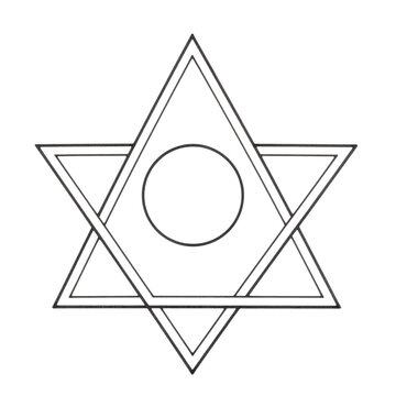 Geometric star symbol with overlapping triangles