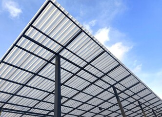 modern metal roof structure building