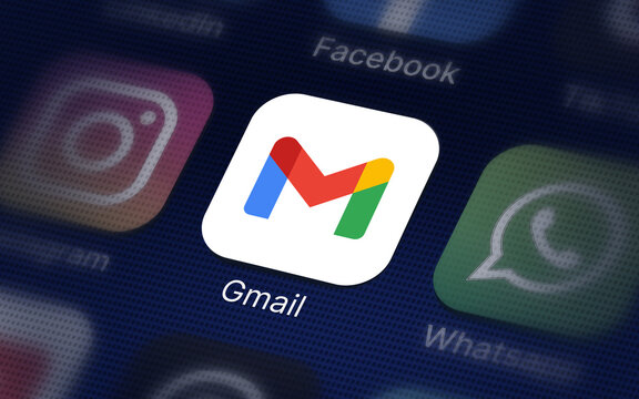 Gmail Company logo on the smartphone