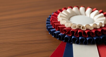 Patriotic badge representing American values for George Washington's Birthday celebration concept, symbolizing honor and achievement