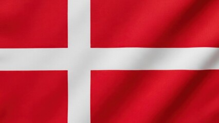Fototapeta premium Denmark National Flag on Flagpole