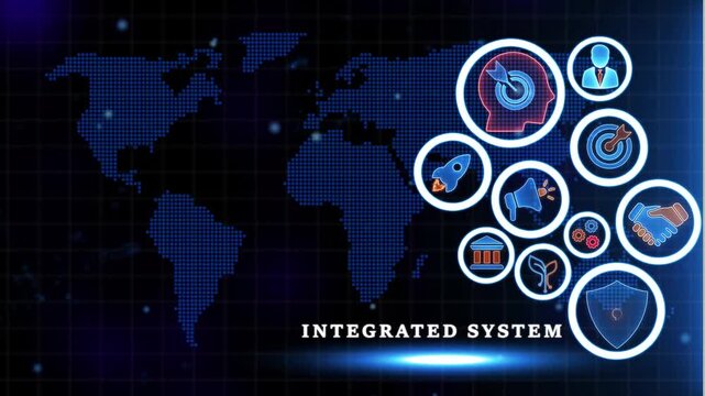 Integrated System Global Network Business Technology digital map communication