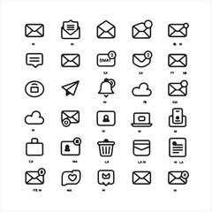 set of icons for web and mobile applications