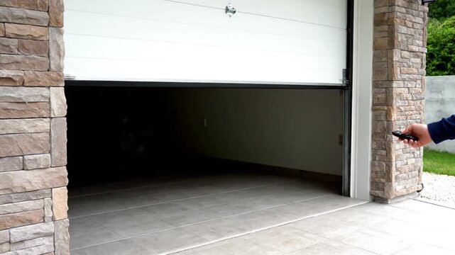 Garage door opening with remote control