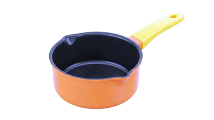 Orange Saucepan with Yellow Handle