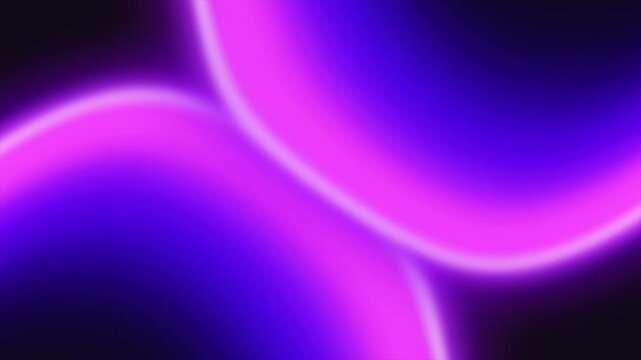 Abstract neon flow gradient background with purple and pink glowing curves loop