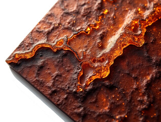 Fototapeta premium Textured Tile With Shimmering Crystalline Structures Isolated On PNG.