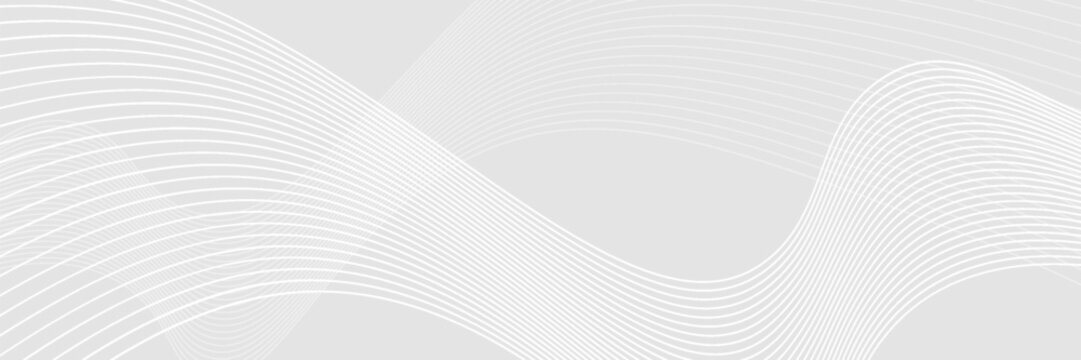 Abstract gray background with wavy lines. The background features a smooth texture. Gray color enhances the minimalist style. Modern wavy line pattern background. Gray background vector.