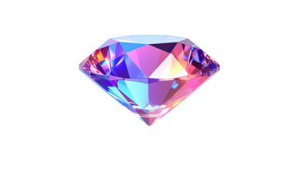 Sparkling gemstone with colorful facets against a black backdrop