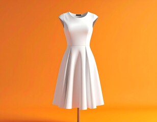 Elegant White Dress on Display - A Fashionable Wardrobe Staple.