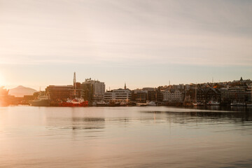 Fototapeta premium Tromsø harbor, in northern Norway.