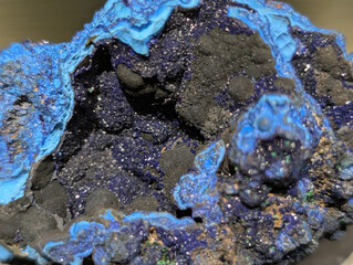 blue azurite mineral texture