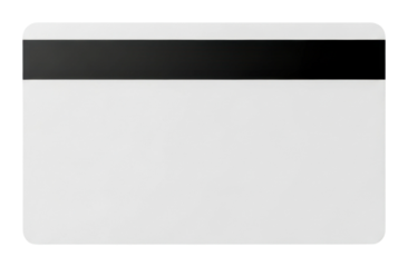 Credit card design mockup digital minimalist style isolated on transparent background