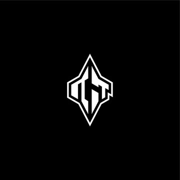 modern monogram gaming initial logo esport concept TT techno racing style design letter