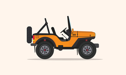 Premium classic jeep car vector design. © Kazi md. parvej alam