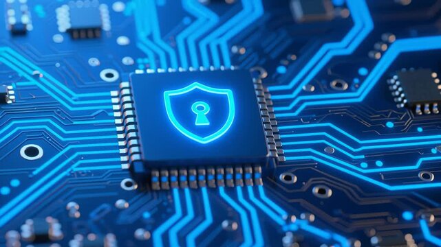 Cyber protection computer network technology ensures business privacy and information security against warfare threats internet with advanced systems and protocols safeguarding network and computer