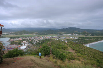 View of Vieux Fort town from Cape Moule-a-Chique, Saint Lucia