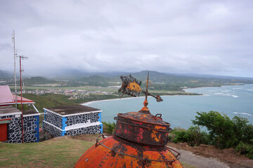 View of lighthouse of Cape Moule-a-Chique in Vieux Fort, Saint Lucia