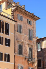 Obraz premium Piazza della Rotonda Colorful Traditional House Facades in Rome, Italy