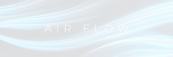 Blue waves on white background. Fresh aroma. Waves showing a stream of clean fresh air.