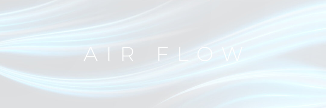 Blue waves on white background. Fresh aroma. Waves showing a stream of clean fresh air.