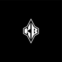 Obraz premium techno racing style design modern monogram gaming letter initial logo esport concept KB