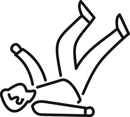 Person falling to the ground experiencing a sudden collapse or fainting episode