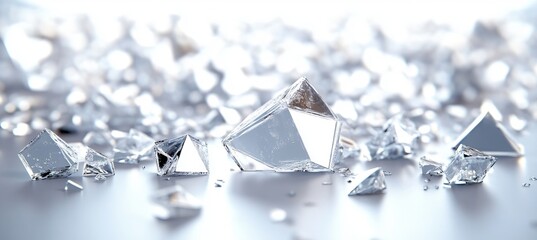 Stunning Ice Crystals and Frozen Fragments Background for Elegant and Captivating Designs