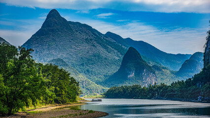 The mountains and river of Guiling,in China