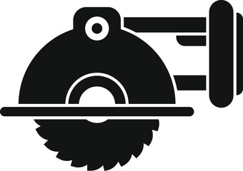 Circular saw tool icon symbolizing construction, woodworking, and handyman work