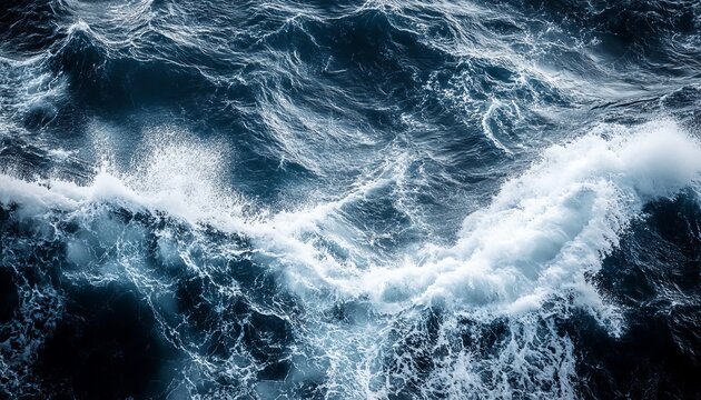 Vibrant Ocean Waves Gently Rolling and Crashing Against the Shore, Creating a Serene Coastal Scene - Powered by Adobe