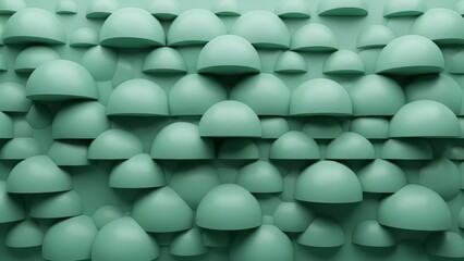Abstract Green Hemisphere Wall Texture Background.