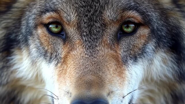 Half Human Half Wolf Portrait Merged Face Artwork Showing Dual Nature and Resolve