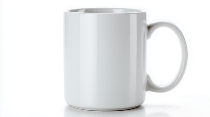 白背景の無地マグカップ 