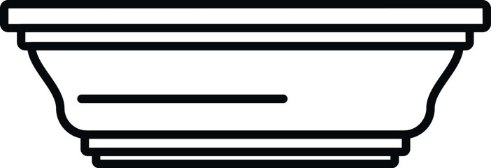 Crown molding creating a decorative element for architectural interior design © anatolir