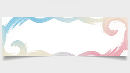 Elegant pastel watercolor decorative banner for weddings or celebrations