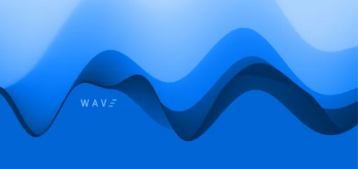 Fototapete Rund Marienkäfer Blue abstract ocean seascape. Sea surface. Realistic landscape with waves. Nature background. Cover design template. 3d vector illustration for banner, flyer, poster or brochure.  © Login