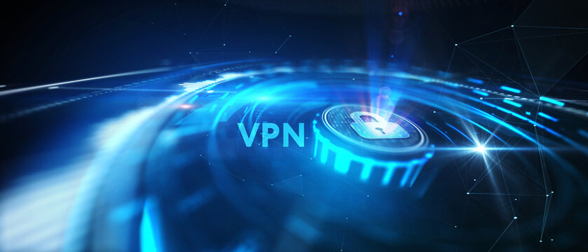 Business, Technology, Internet and network concept. VPN network security internet privacy encryption concept. 3d illustration