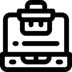 Fototapeta premium laptop line icon. Clean and minimalist vector icon for websites, mobile apps, presentations, and logos. Fully scalable and customizable for any project.