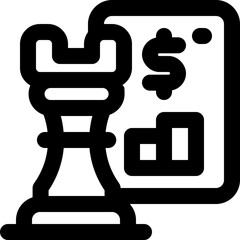 strategy line icon. Clean and minimalist vector icon for websites, mobile apps, presentations, and logos. Fully scalable and customizable for any project.