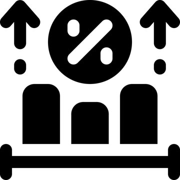 chart glyph icon. Strong and solid vector icon for websites, mobile interfaces, presentations, and visual branding. High quality and easy to edit.