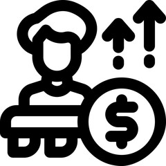 landlord line icon. Clean and minimalist vector icon for websites, mobile apps, presentations, and logos. Fully scalable and customizable for any project.