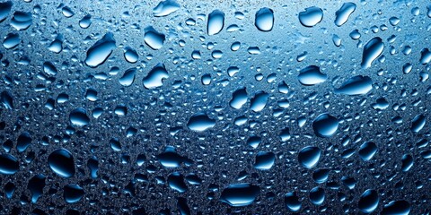 Close Up View of Water Beads on a Cool Surface Highlighting Wet Details and Droplet Formation