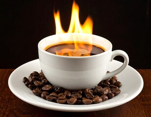 Fiery Coffee - A Cup Ablaze with Flavor and Aroma.