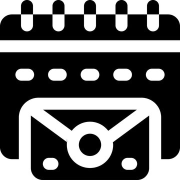 schedule glyph icon. Strong and solid vector icon for websites, mobile interfaces, presentations, and visual branding. High quality and easy to edit.