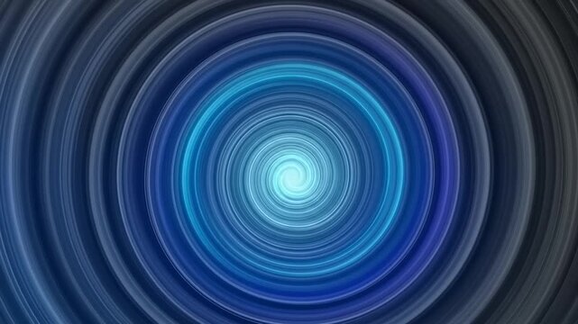 Concentric blue circles forming a spiral pattern, creating a mesmerizing visual effect