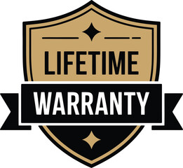 Obraz premium Elegant shield emblem denotes comprehensive lifetime warranty.