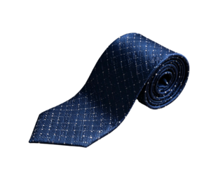 Textured navy blue necktie with subtle sparkling pattern