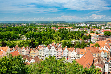 Fototapeta premium Landshut, Germany. View from the castle